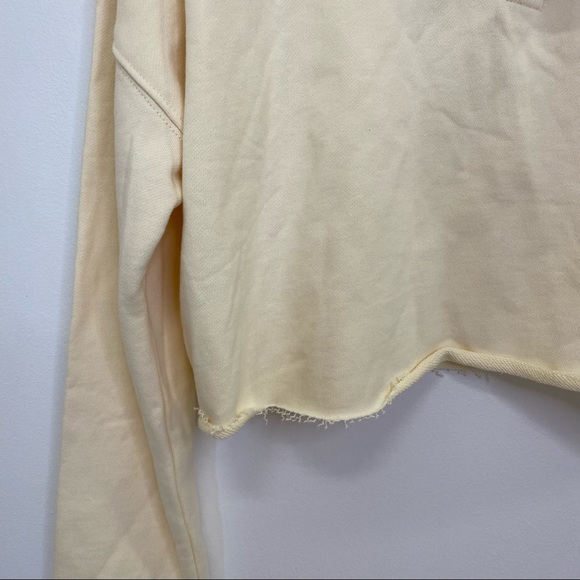 SNDYS Everyday Fleece Polo Sweater Size S Cream Lounge Wear - Picture 6 of 8